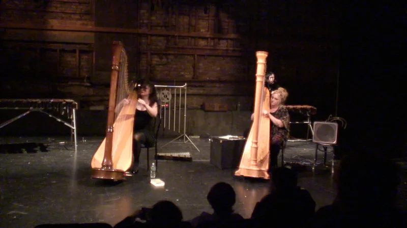 Mia Theodoratus with harp