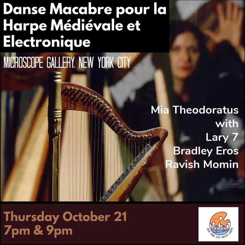 Danse Macabre pour la Harpe Médiévale et Électronique, Microscope Gallery, NYC