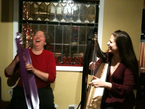 Janet King and Mia at the Swing the Teapot
